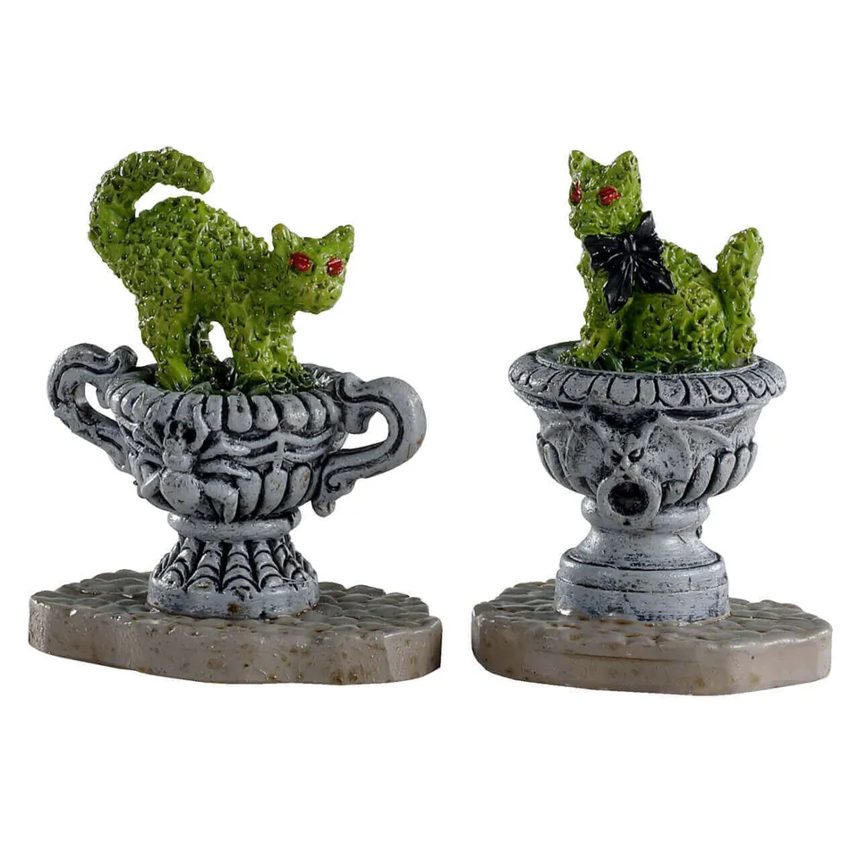 lemax-haunted-topiary-katzen-figur-spooky-town image 1