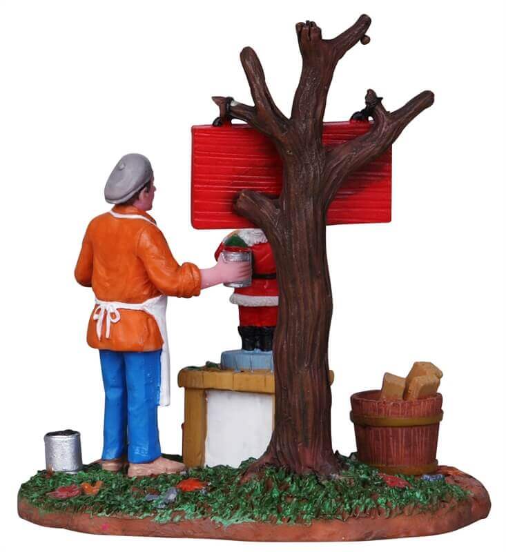 lemax-painting-wooden-santas-miniaturfiguren-set-werkstatt image 3