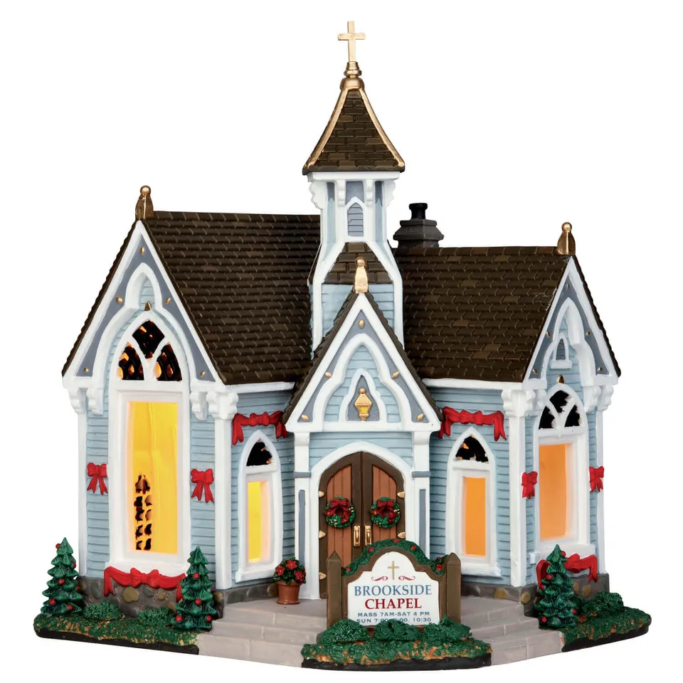 lemax-brookside-chapel-beleuchtetes-miniatur-kirchenhaus image 1
