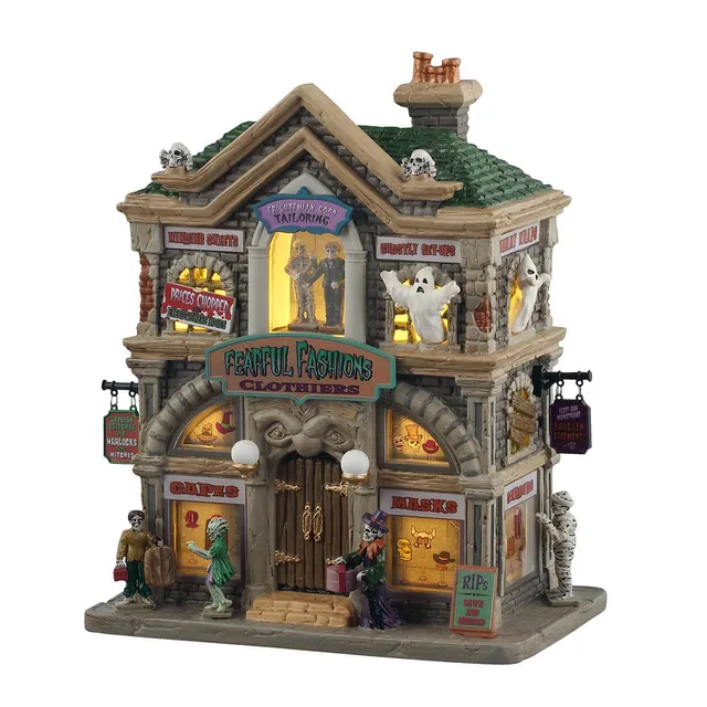 lemax-fearful-fashions-clothiers-spooky-town-haus image 1