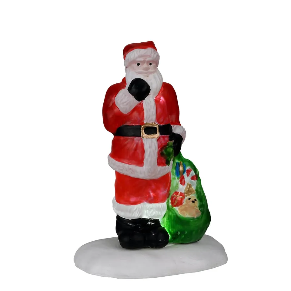 lemax-santa-s-here-santa-figur-mit-geschenkesack image 1