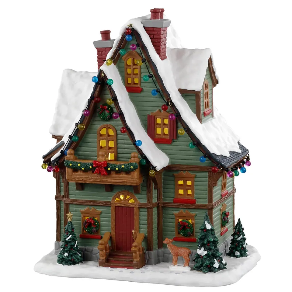 lemax-hide-away-cabin-vail-village-miniaturhaus-beleuchtet image 1