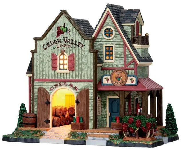 lemax-cedar-valley-winery-beleuchtetes-miniatur-weingut image 1