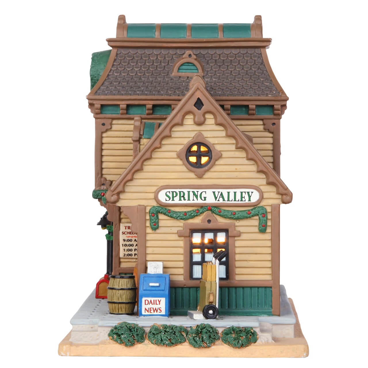 lemax-spring-valley-depot-holidays-seasons-miniatur-bahnhof image 2