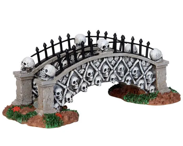 lemax-skull-bridge-spooky-town-br-cken-deko image 1