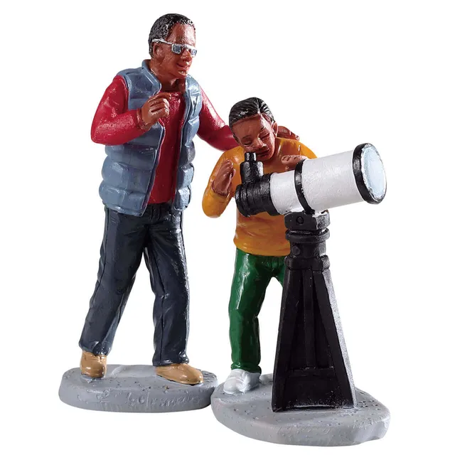 lemax-stargazing-miniatur-figurenset-sternbeobachtung image 1
