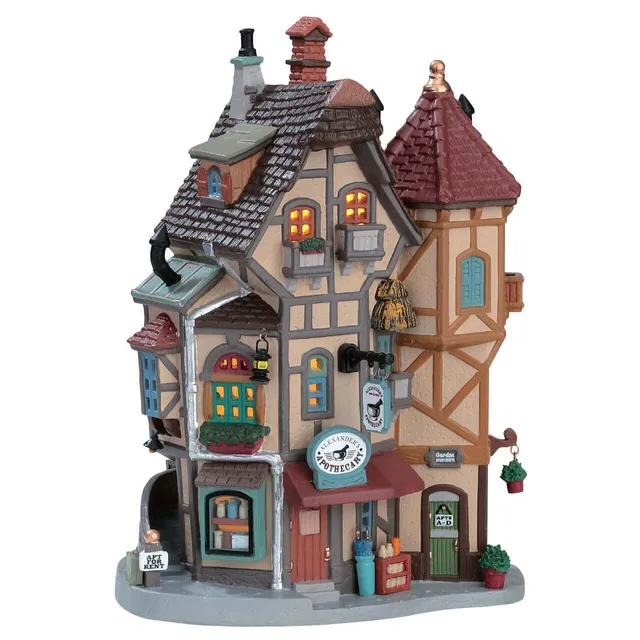 lemax-alexander-s-apothecary-miniaturhaus-weihnachtsdorf image 1