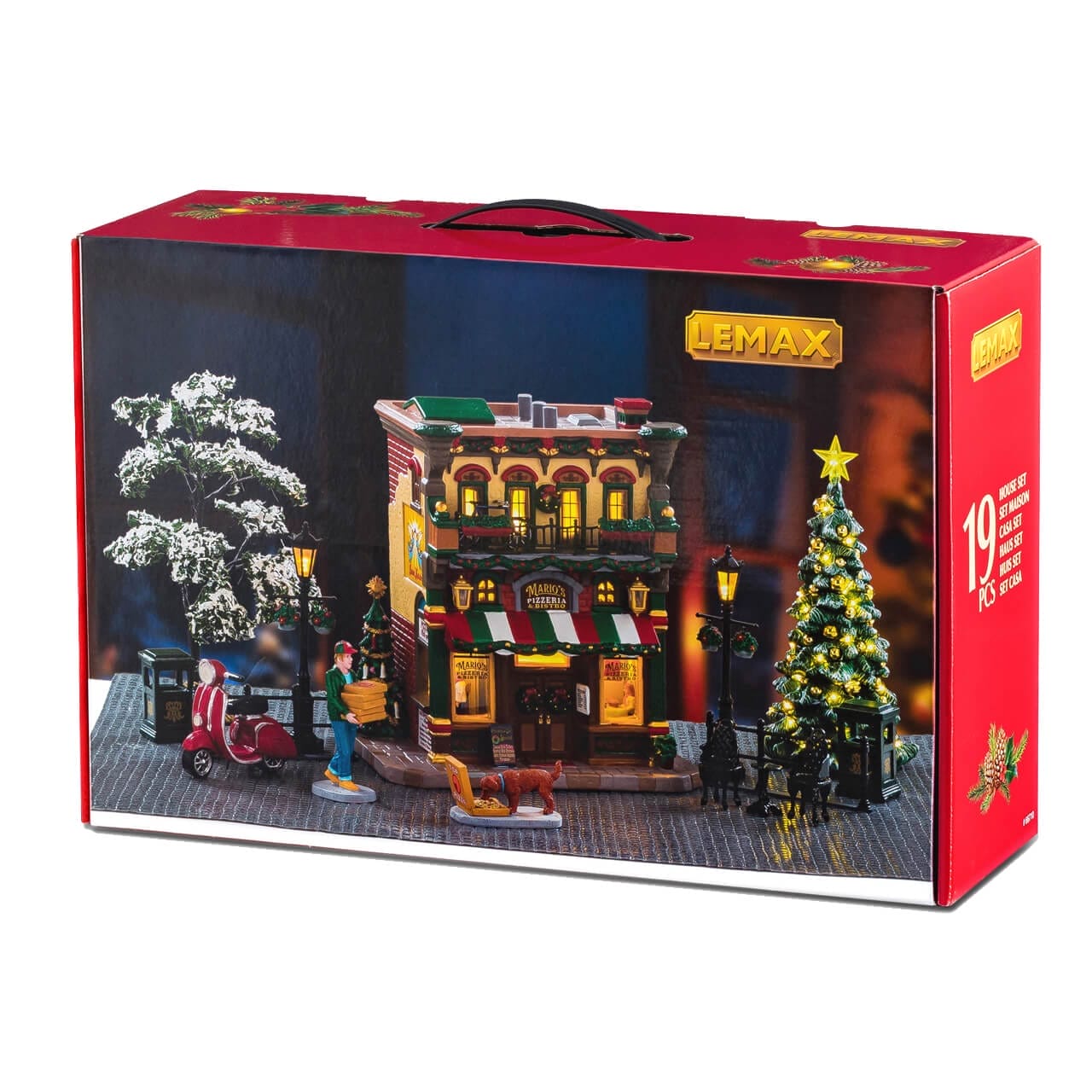 lemax-mario-s-pizzeria-bistro-set-caddington-village-haus-set image 2