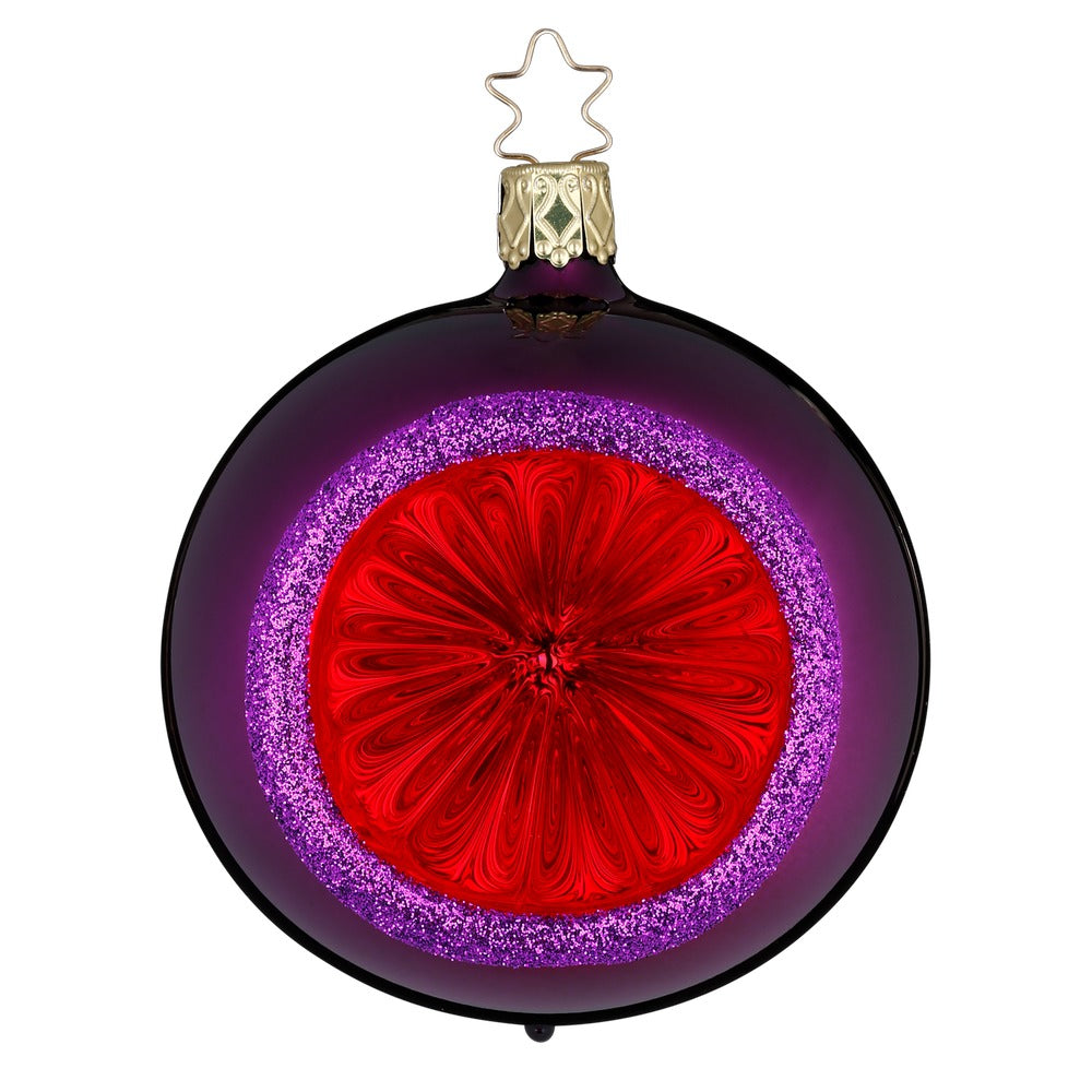 inge-glas-manufaktur-funkelnde-pracht-glaskugel-10-cm-lila-mit-funkelndem-reflex image 1