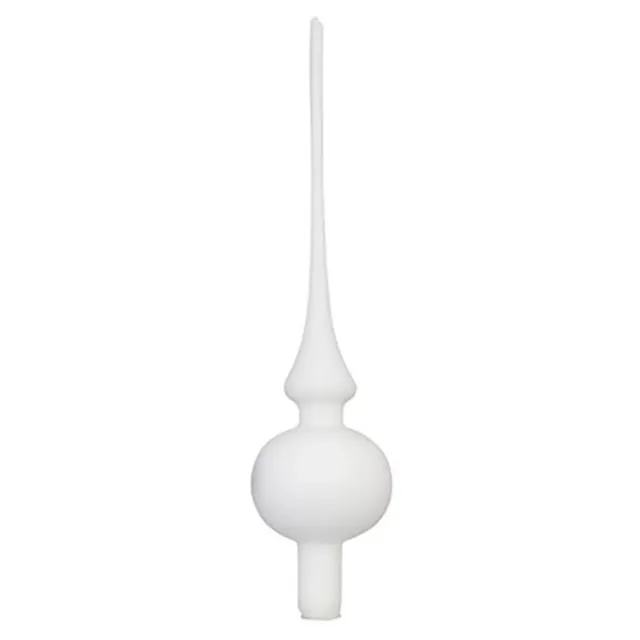 inge-glas-spitze-baumspitze-porzellanwei-matt-7-x-30-cm image 1