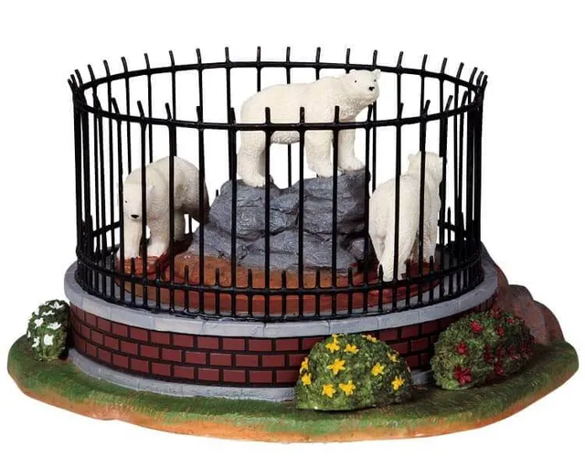 lemax-polar-bear-cage-miniatur-zubeh-r image 1