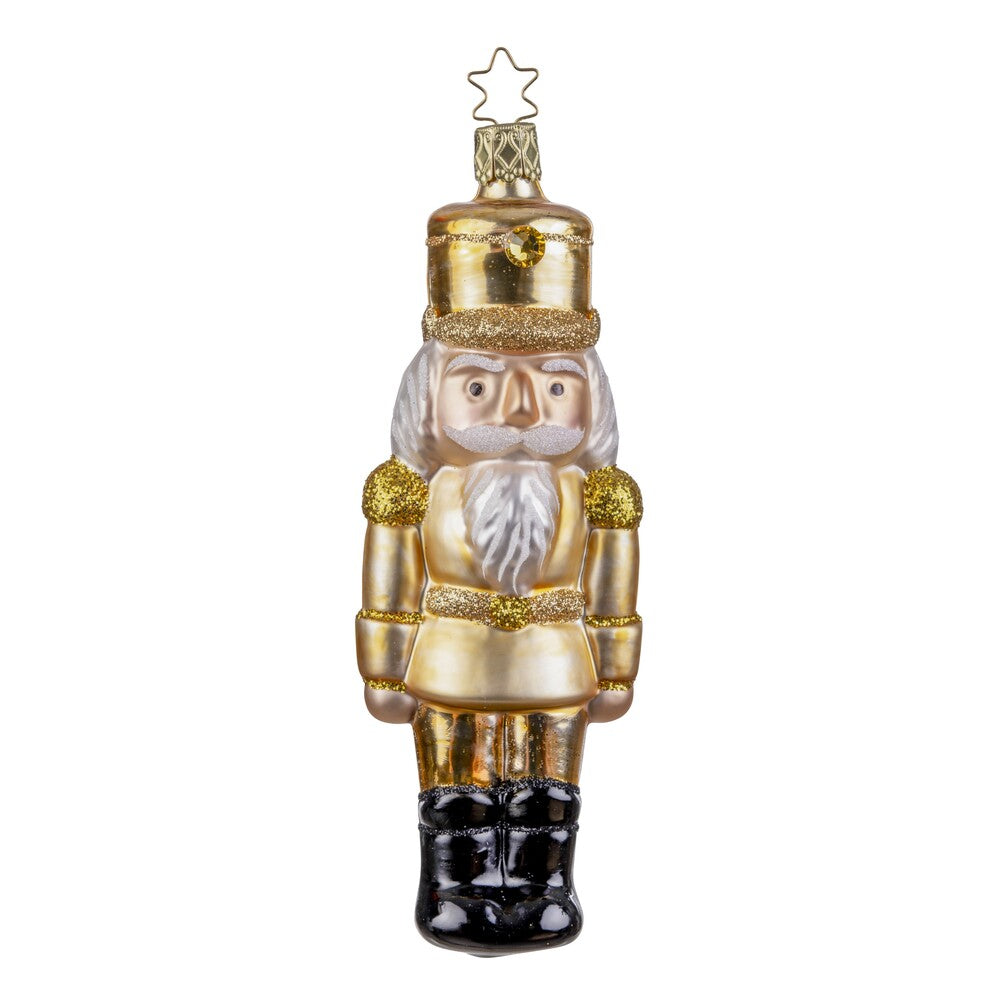 inge-glas-goldener-nussknacker-15-cm-handgefertigter-christbaumschmuck-aus-glas image 1