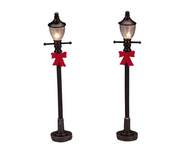lemax-4-gas-street-lamp-4er-miniatur-stra-enlaternen-f-r-weihnachtsdorf image 1