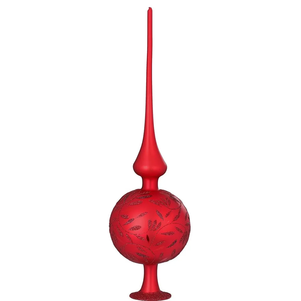 inge-glas-freudentanz-christbaumspitze-36-cm-rot-matt image 1