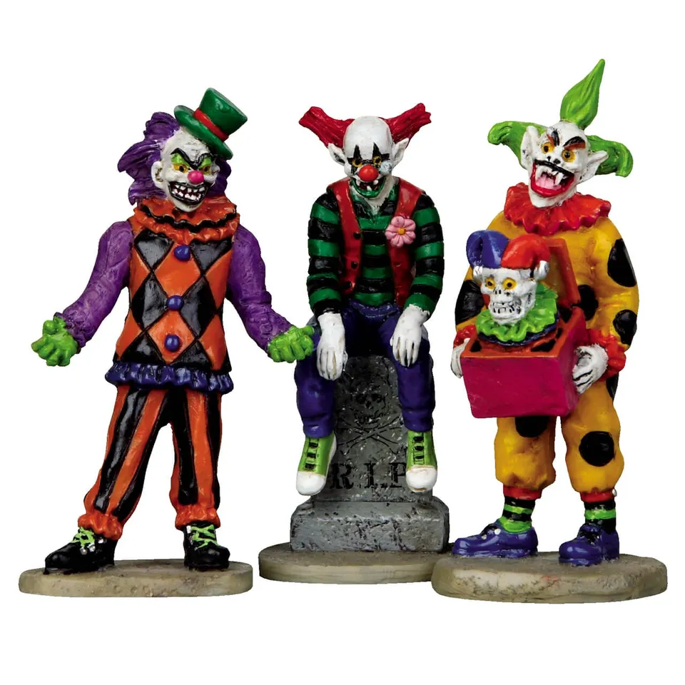 lemax-spooky-town-evil-sinister-clowns-3er-set-figuren image 1