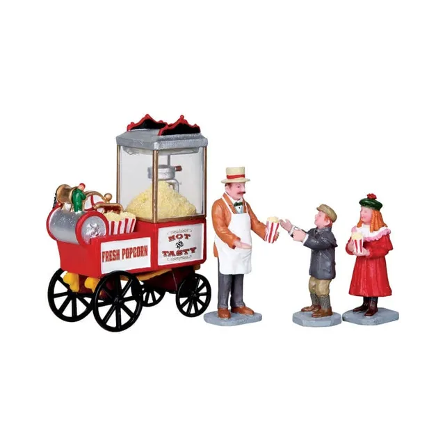 lemax-popcorn-seller-set-of-4-caddington-miniaturfiguren image 1