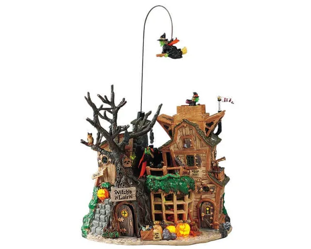 lemax-witch-s-lair-gruseliges-hexenhaus-f-r-spooky-town image 1