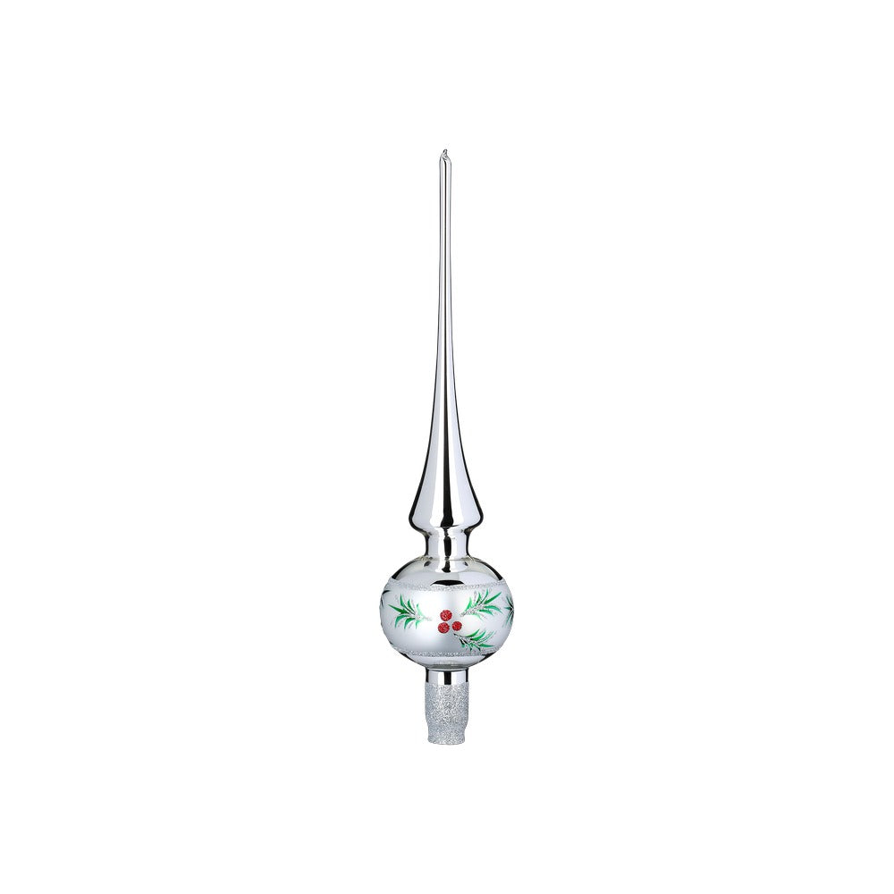 inge-glas-tannenglanz-baumspitze-christbaumspitze-30-cm-silber-glanz image 1