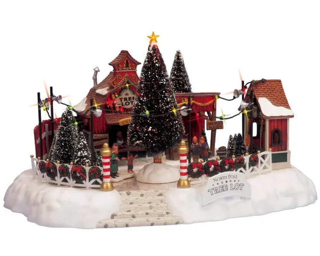 lemax-animated-tree-lot-weihnachtsbaumverkauf-mit-animation image 1