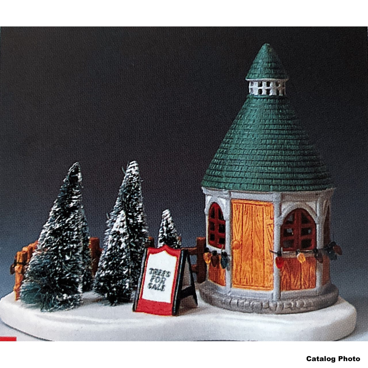 lemax-tree-lot-weihnachtsbaum-verkaufsstand-szene image 1