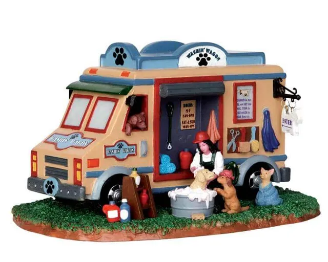 lemax-washin-wagon-miniatur-waschwagen-szene image 1