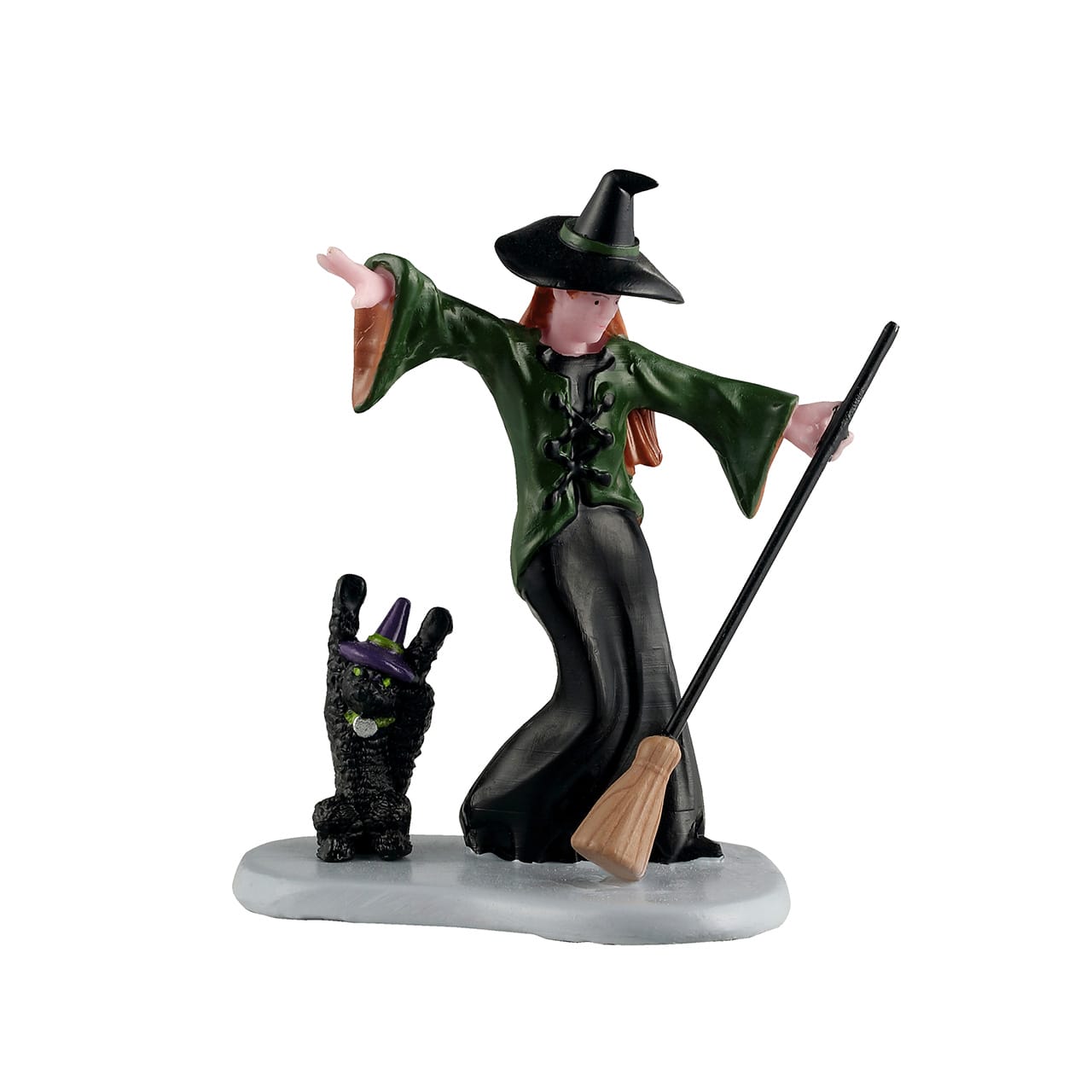 lemax-witch-s-dance-party-spooky-town-hexenfigur-mit-katze image 1