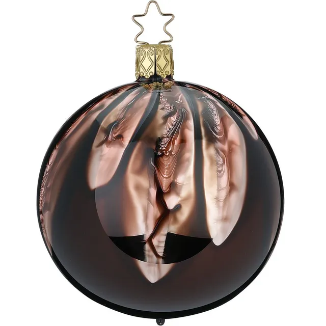 inge-glas-flie-ender-marmor-christbaumkugel-8-cm-braun image 1