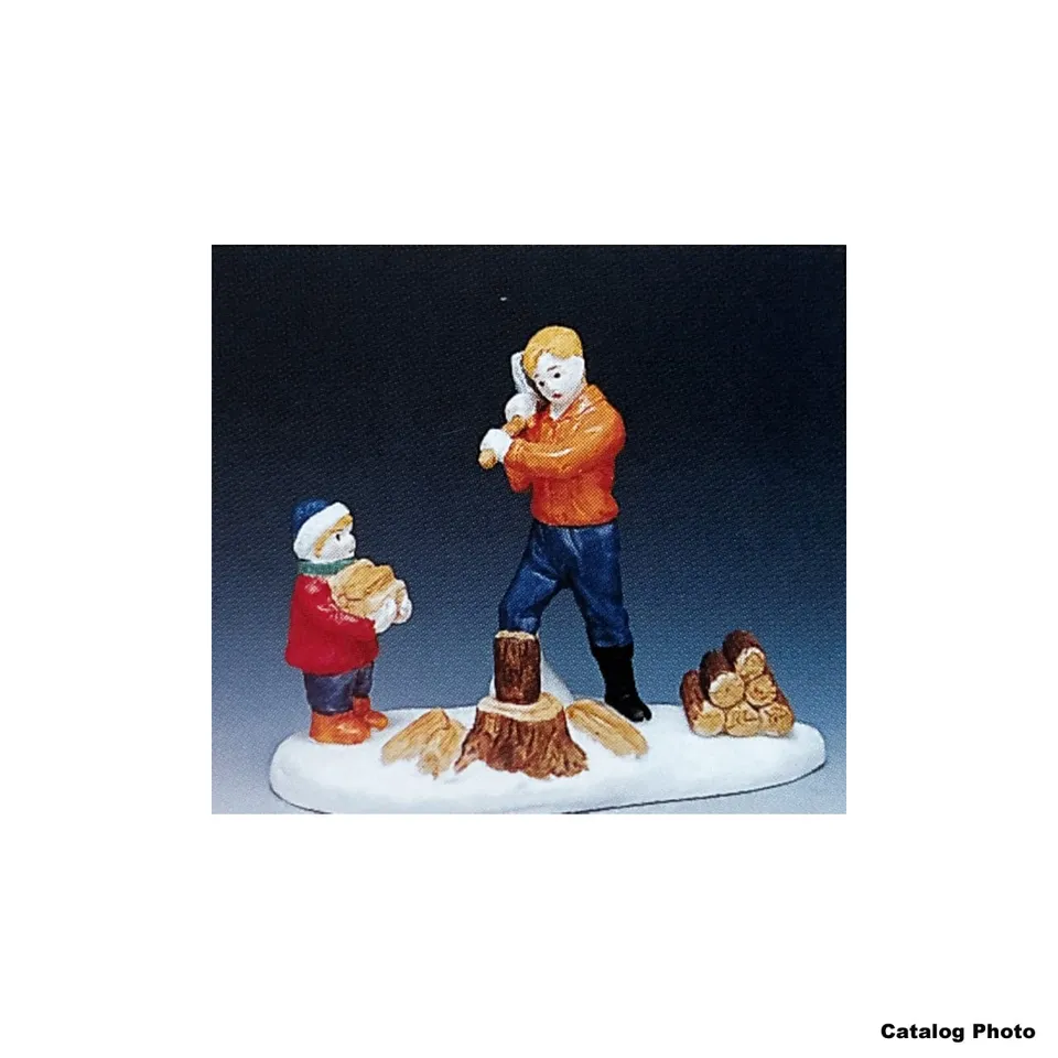 lemax-chopping-wood-miniatur-figurenszene image 1