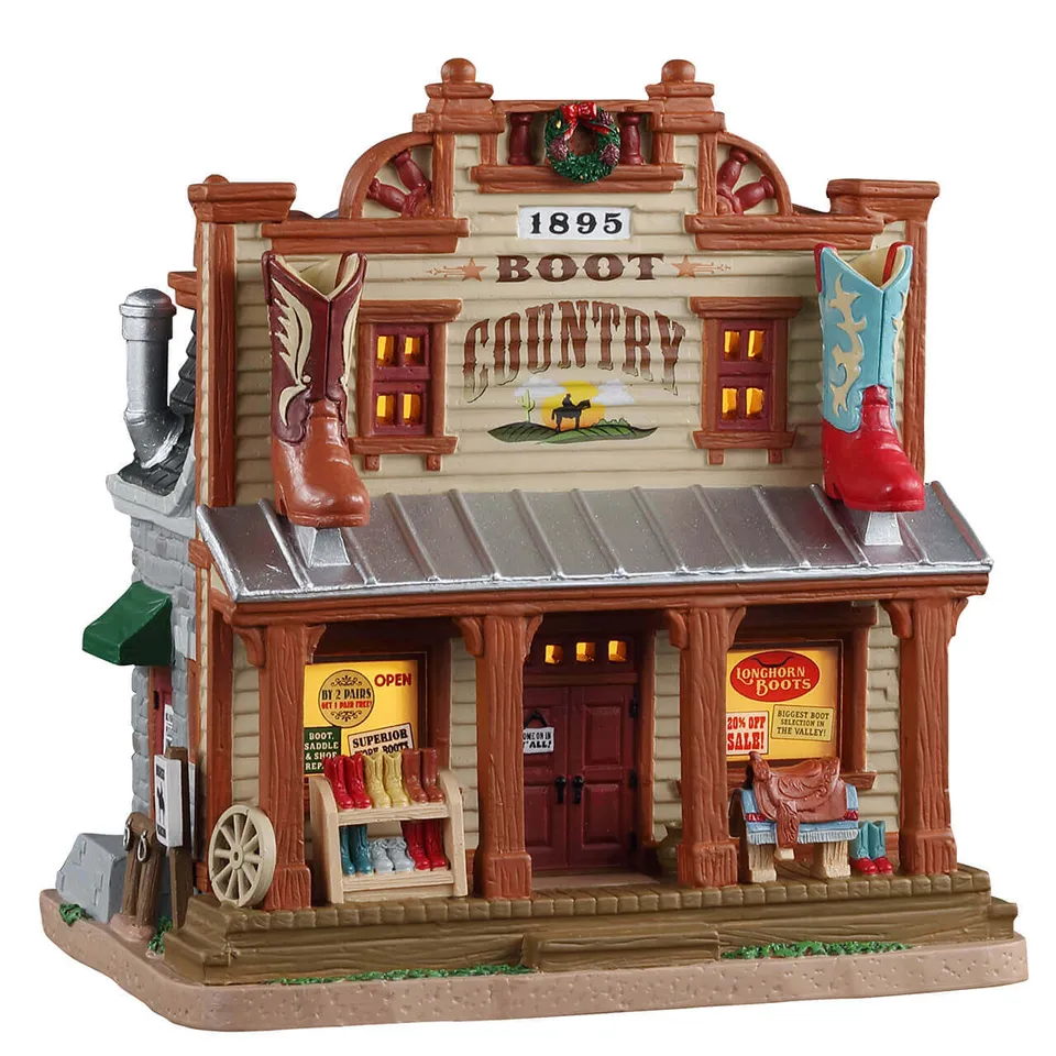 lemax-boot-country-miniaturhaus-western-shop-harvest-crossing image 1