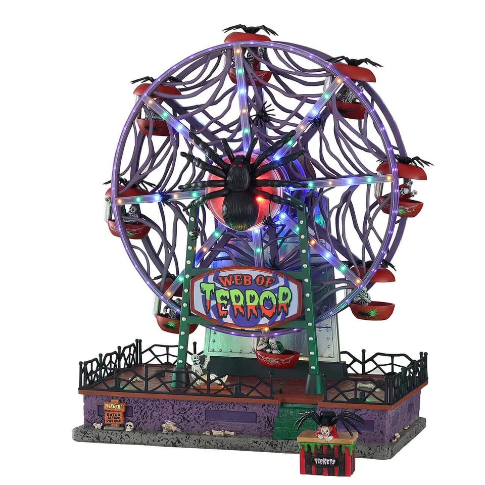 lemax-web-of-terror-ferris-wheel-spooky-town-riesenrad image 1
