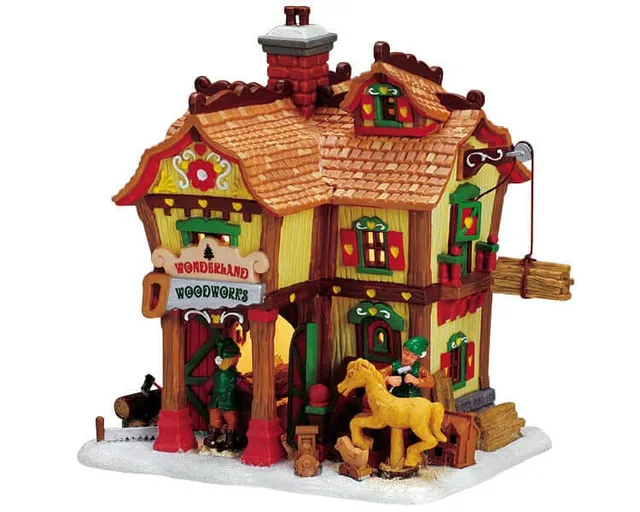 lemax-wonderland-woodworks-weihnachtshaus-beleuchtet image 1