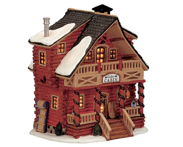 lemax-cedar-cabin-miniatur-blockh-tte-holidays-seasons image 1