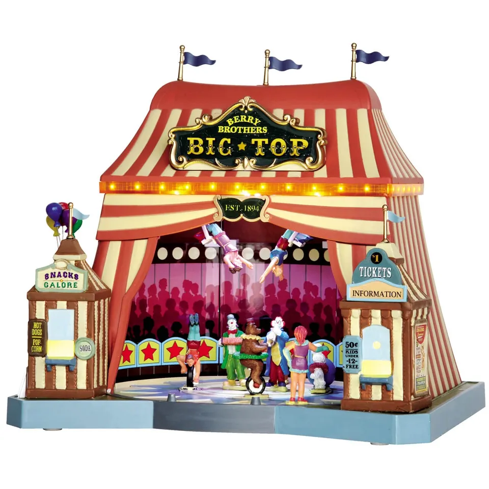 lemax-berry-brothers-big-top-carnival-zirkuszelt-mit-bewegung image 1