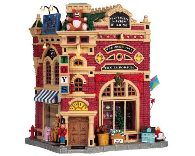 lemax-the-incredible-toy-emporium-beleuchteter-spielzeugladen-miniaturhaus image 1