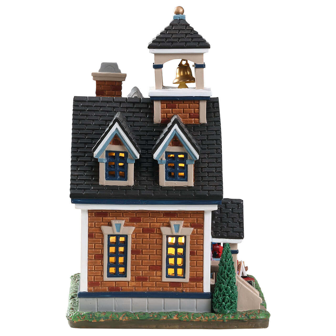 lemax-oak-hill-school-beleuchtetes-miniatur-schulhaus-f-r-sammlerdorf image 3
