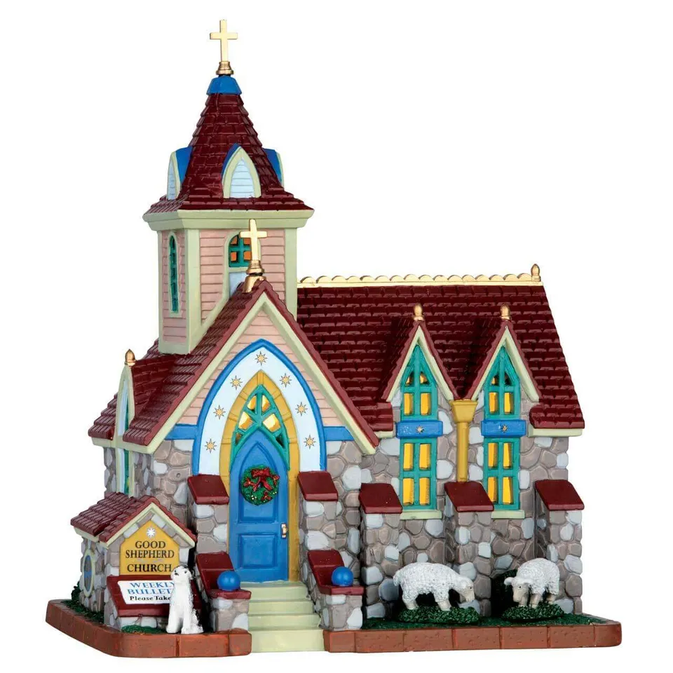 lemax-good-shepherd-church-miniatur-kirche-weihnachtsdorf image 1