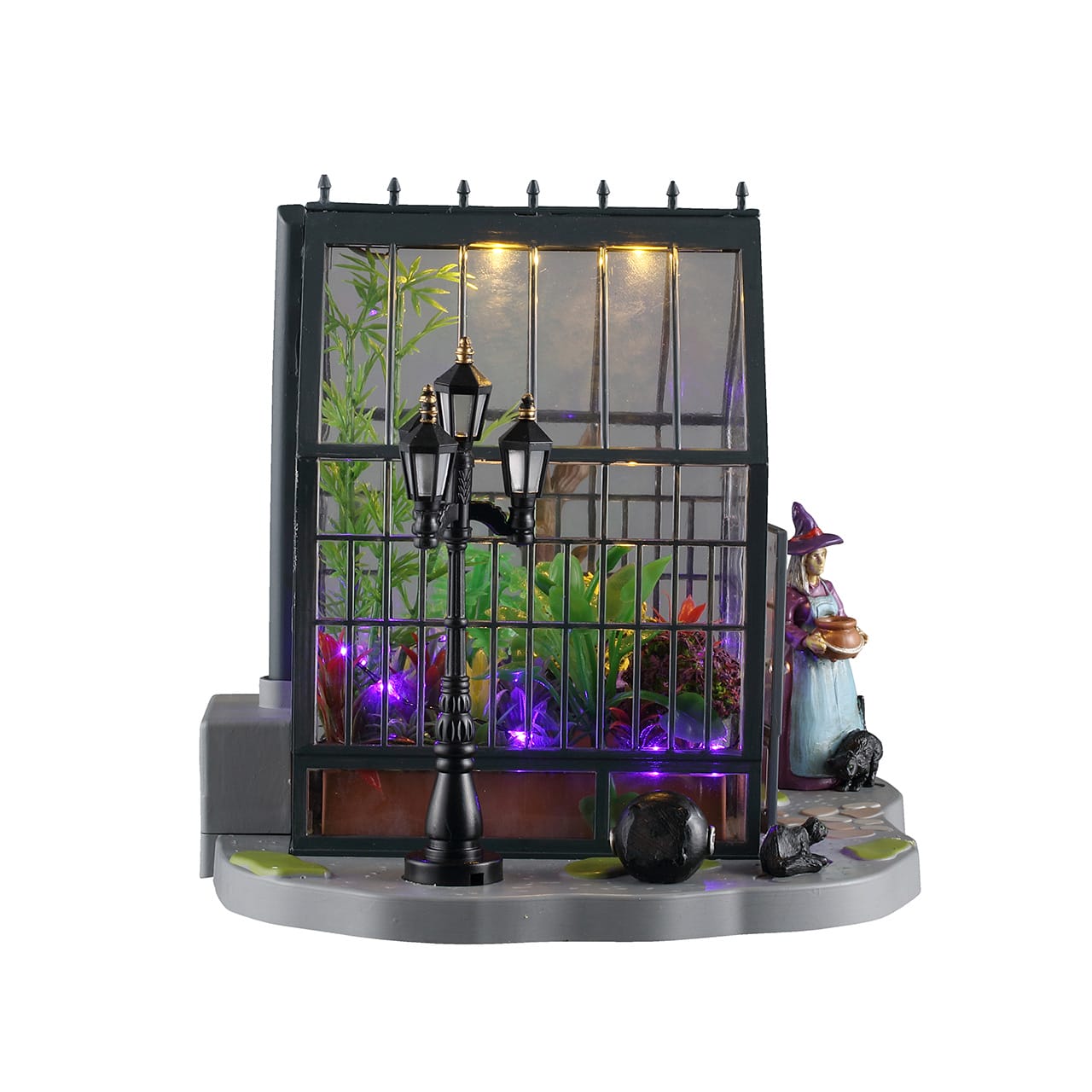 lemax-spooky-town-agatha-s-greenhouse-grusel-gew-chshaus-mit-licht image 2