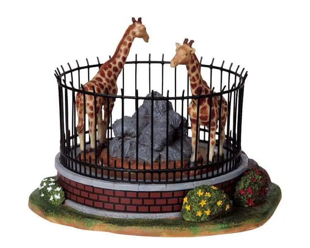 lemax-giraffe-cage-miniatur-k-fig-zoo-szene image 1