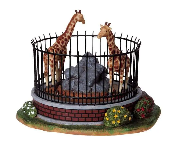 lemax-giraffe-cage-miniatur-k-fig-zoo-szene image 1
