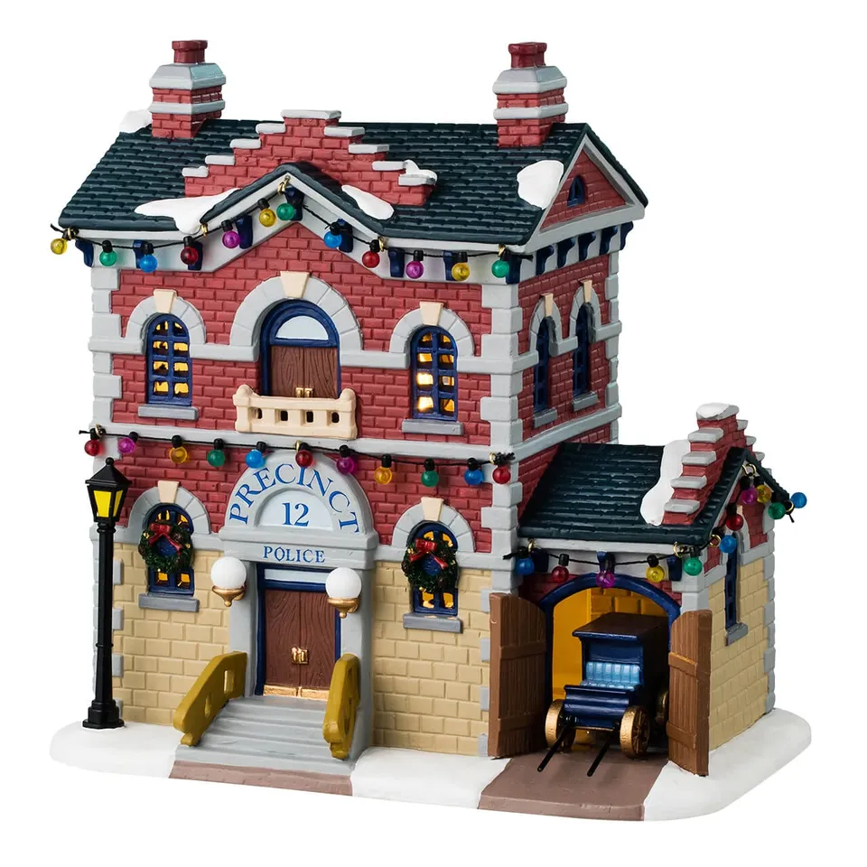 lemax-precinct-12-police-caddington-polizeistation-mit-licht image 1