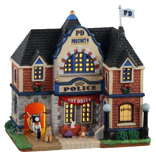 lemax-city-police-station-pd-precinct-9-miniaturhaus image 1