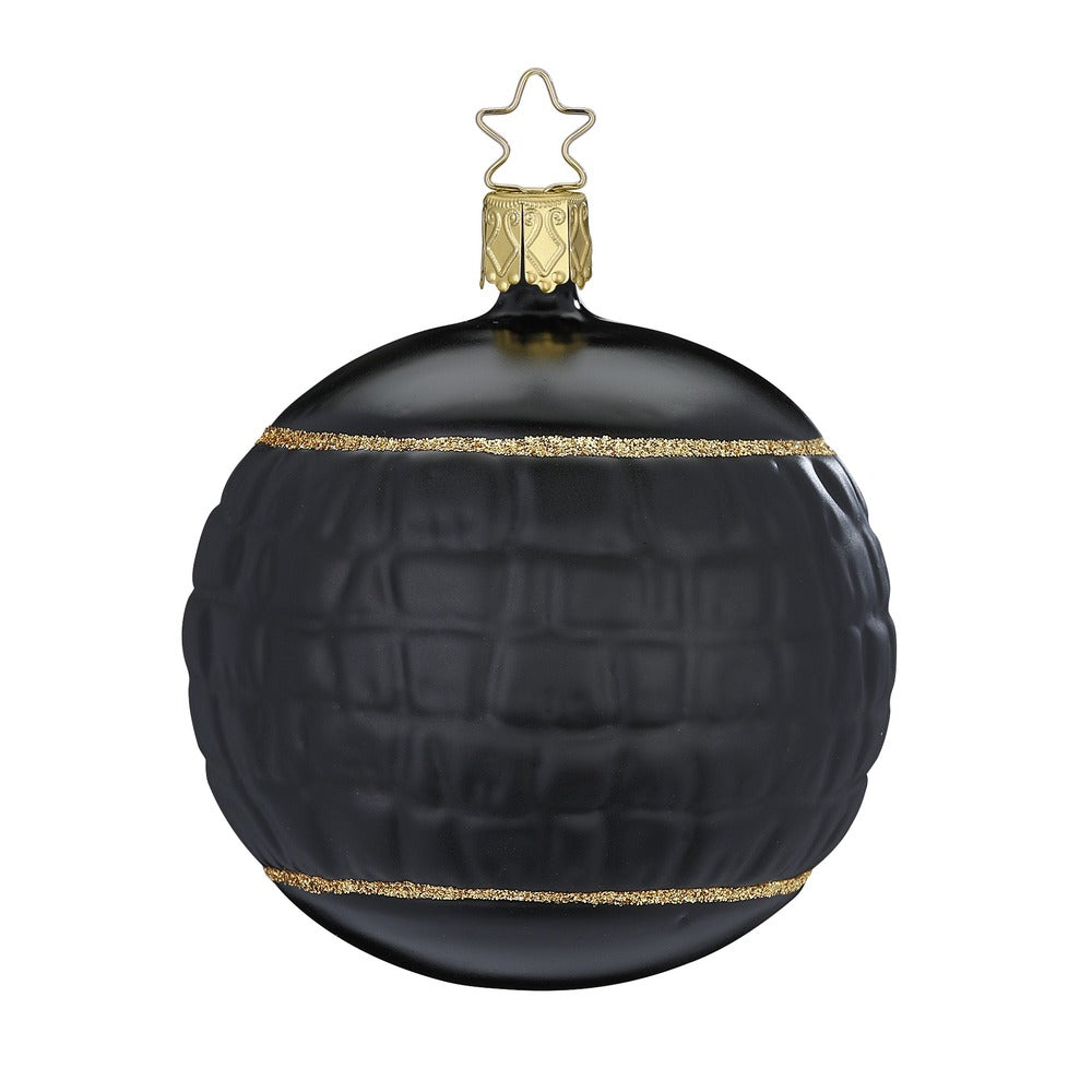 inge-glas-leder-christbaumkugel-schwarz-glas-8-5-cm image 1