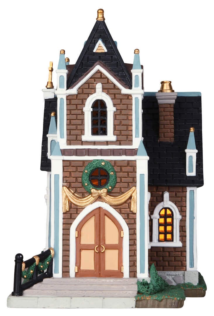 lemax-pine-ridge-church-beleuchtete-miniatur-kirche image 2