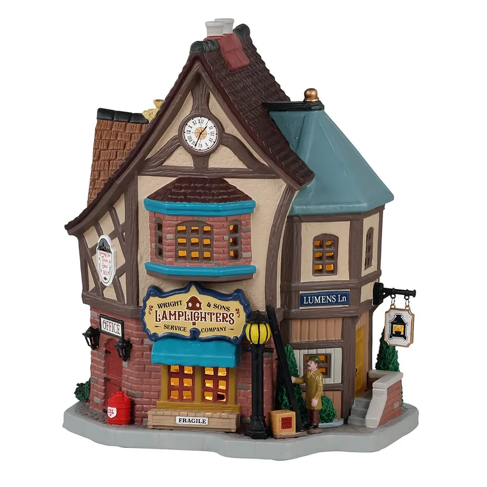 lemax-wright-sons-lamplighters-miniaturhaus-werkstatt image 1
