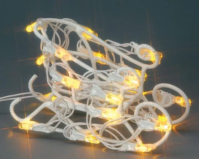 lemax-lighted-sculpture-sleigh-beleuchteter-schlitten image 1