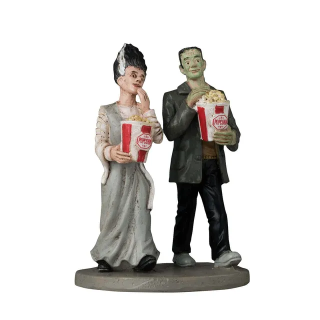 lemax-monster-date-night-spooky-town-figur-frankenstein-kino-szene image 1