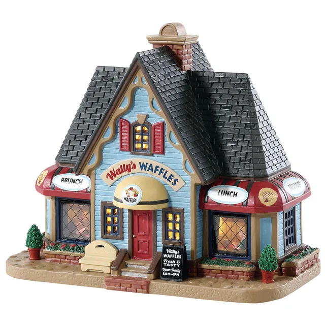 lemax-wallys-waffle-house-beleuchtetes-miniaturhaus-weihnachtsdorf image 1