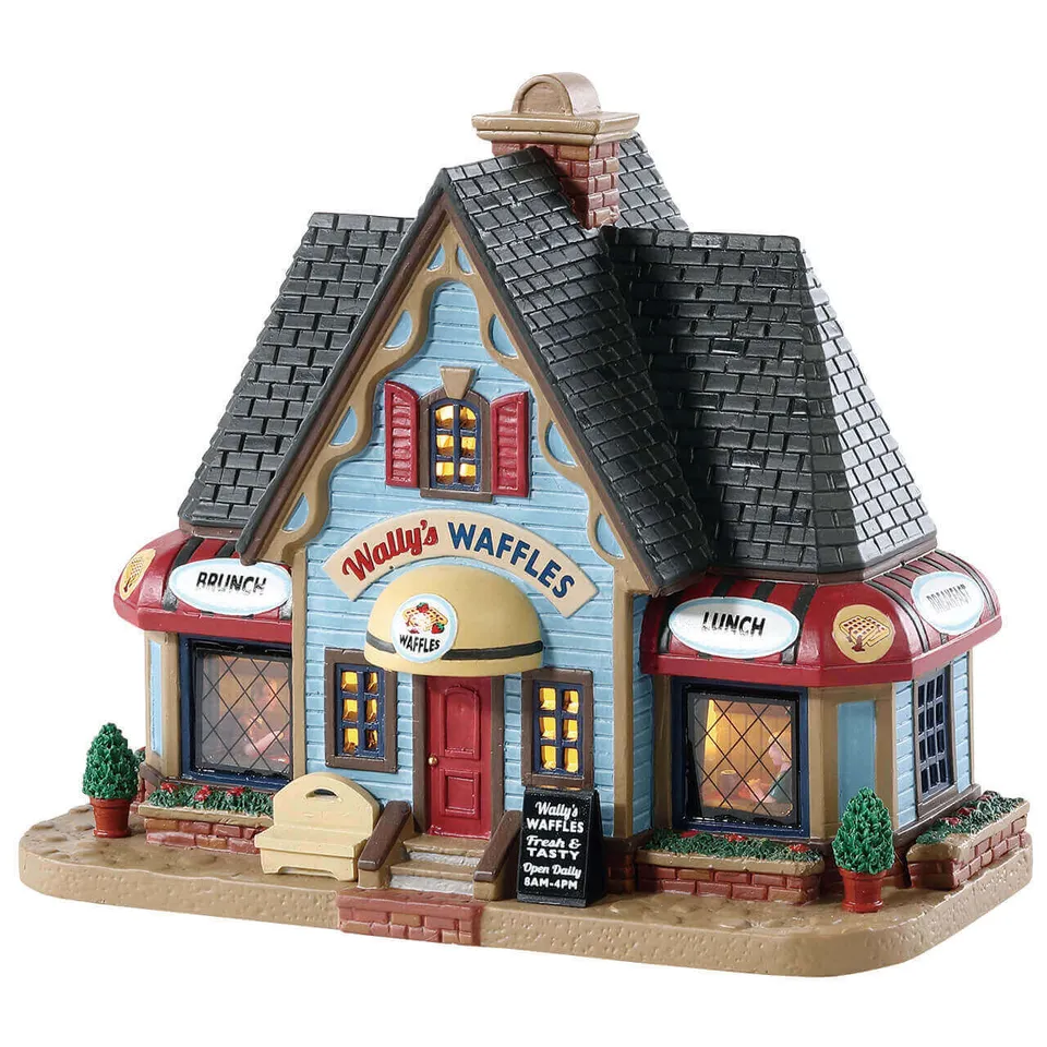 lemax-wallys-waffle-house-beleuchtetes-miniaturhaus-weihnachtsdorf image 1