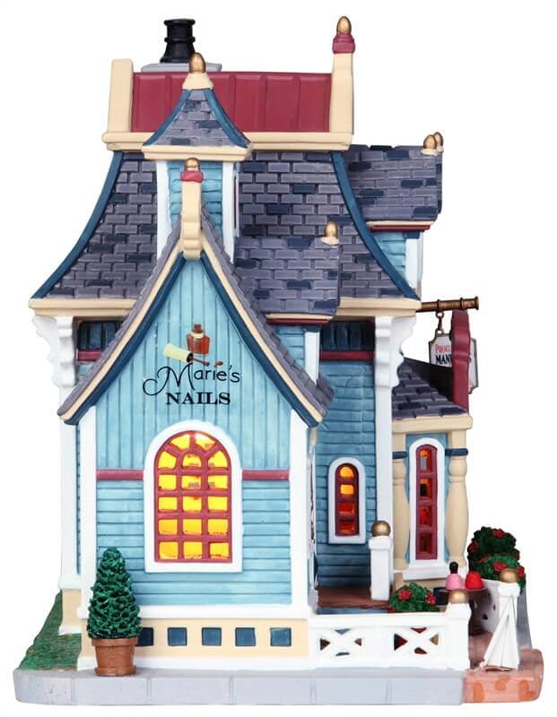 lemax-marie-s-nail-salon-beleuchtetes-dorfhaus image 2