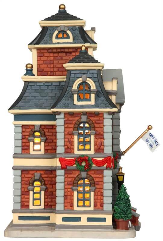 lemax-town-hall-beleuchtetes-miniatur-rathaus-weihnachtsdorf image 2